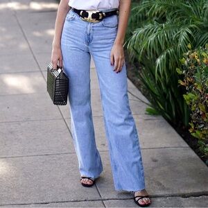 Zara High Rise Wide Leg Jeans